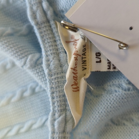 Weatherproof Cable Knit Knot Sweater Top Cardigan Blue L preppy cottagecore - Picture 5 of 8